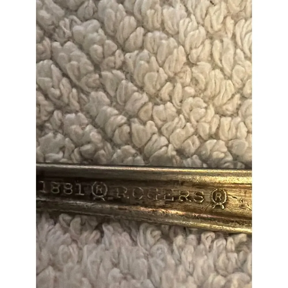 Vintage Oneida 1881 Rogers Silverplate Demitasse Coffee Tea Spoon Floral 4.5